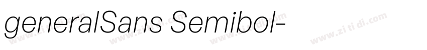generalSans Semibol字体转换